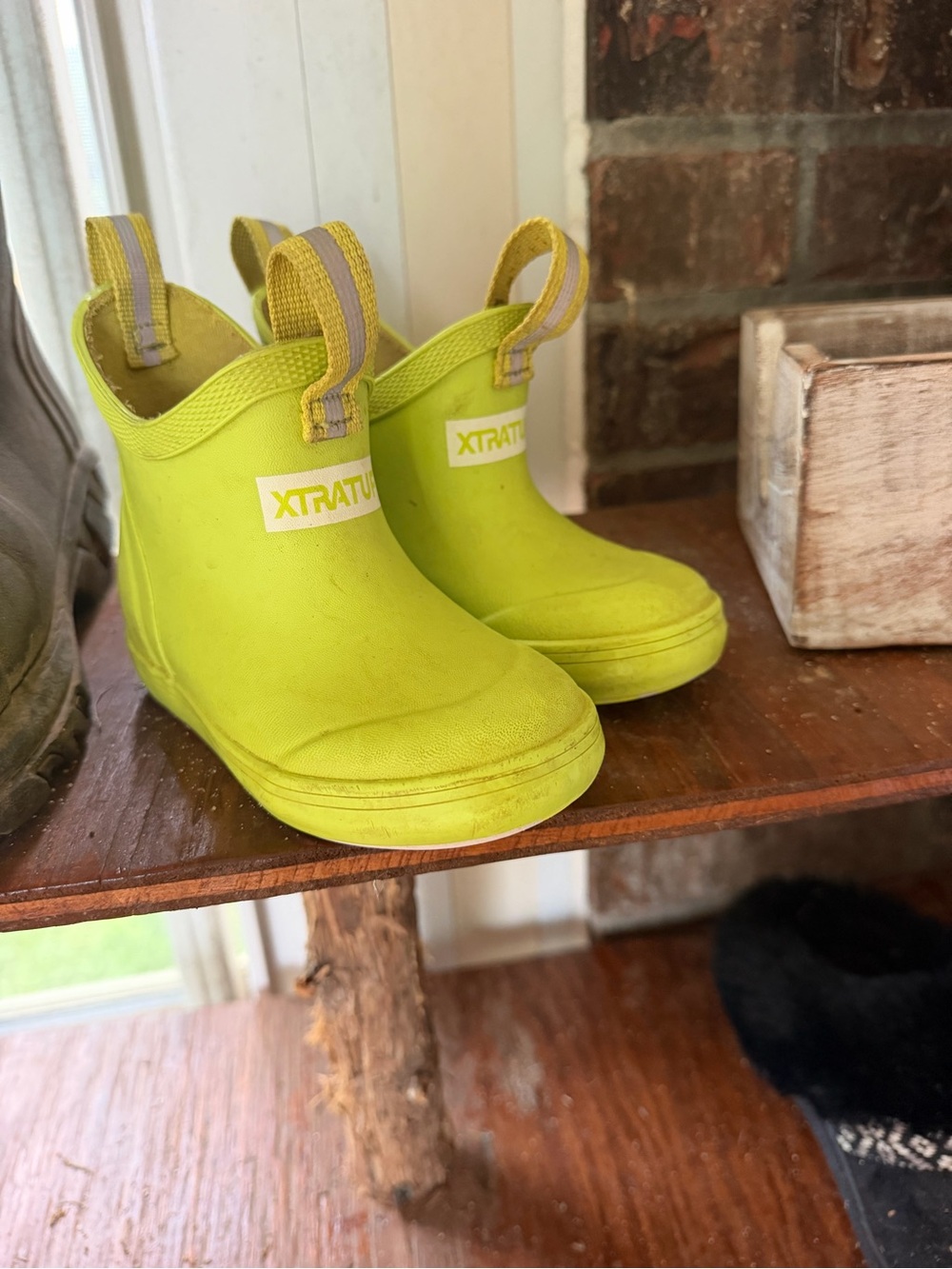 Xtratuf Kids Lime Green Waterproof Rain Boots